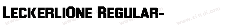 LeckerliOne Regular字体转换